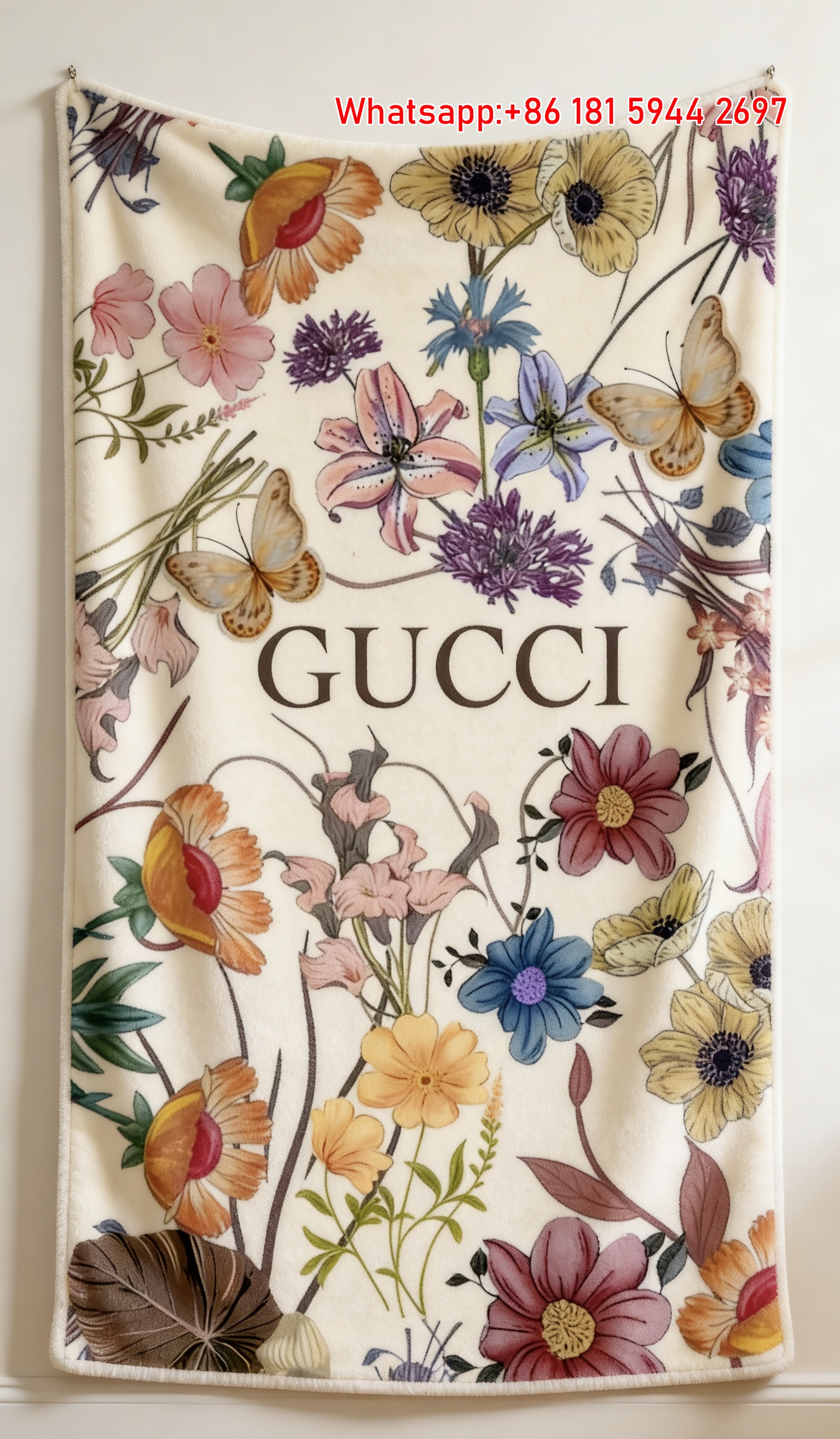 Gucci Pastel Floral Tapestry Throw Blankets IMG_2915